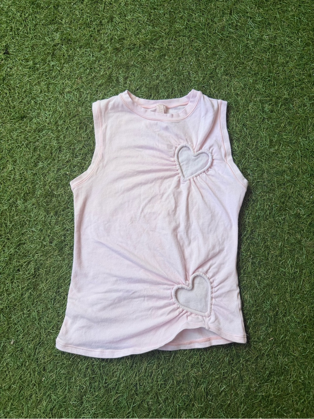 SKIMS Stretch-Cotton Jersey Heart Tank in PINK